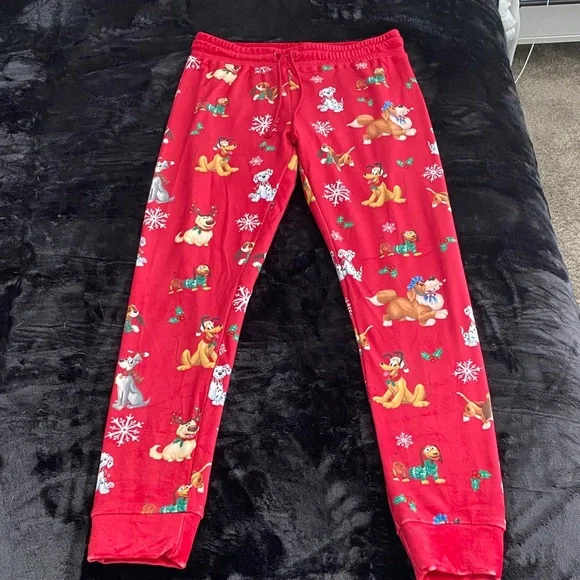 Disney Parks Disney Dogs Christmas velour jogger pants - Picture 1 of 9